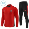 Portugal Trenings Collegegenser 2025-26 Kvart-Zip Rød - Barn